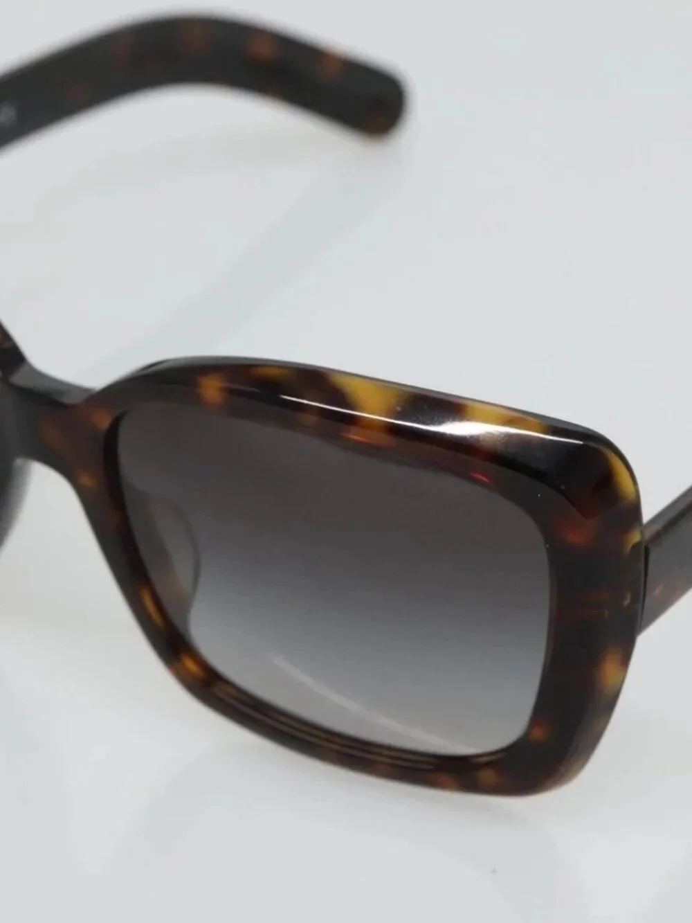 CHANEL Sunglasses Plastic Brown CC Auth sw1211